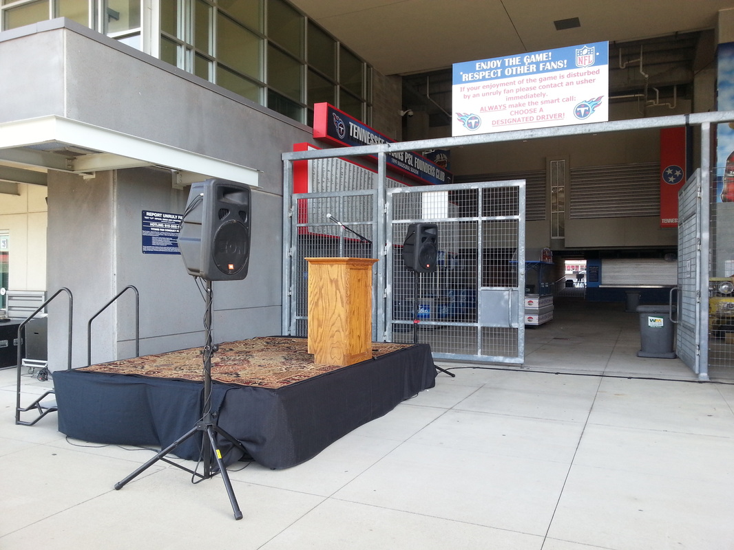 Samll Stage & Speakers